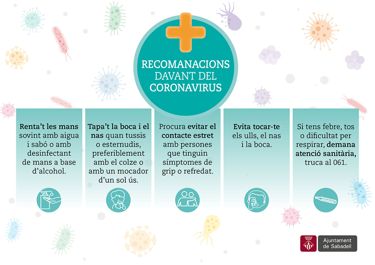 Infografia amb recomanacions per combatre el coronavirus | Cedida