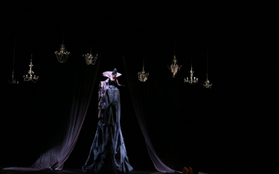 Elisa Vélez (Reina de la Nit) en l'última representació de La Flauta Màgica a La Faràndula, 2013 | AAOS