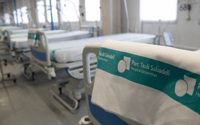 Imatge de llits buits de l'Hospital de Sabadell | Roger Benet (Arxiu)