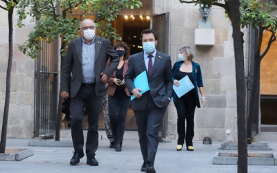El govern català, abans de la reunió per aprovar el toc de queda | ACN