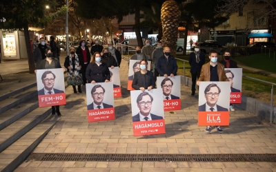 Els socialistes s'han trobat a la plaça del Pi | Roger Benet