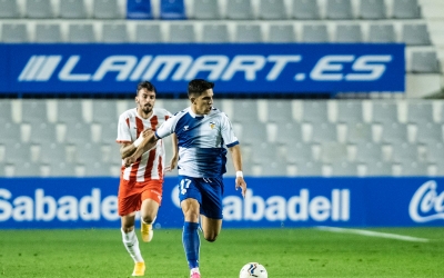 Víctor García en el partit de la primera volta contra l'Almería | Marc González Alomà - CES