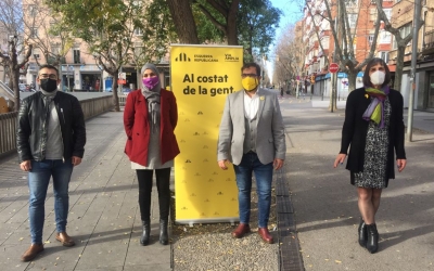 Els candidats d'ERC a la plaça de La Creu de Barberà | Ràdio Sabadell 