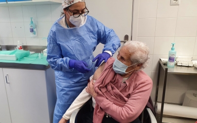 Rosa Moreno s'ha vacunat aquest matí al CAP Nord | Cedida