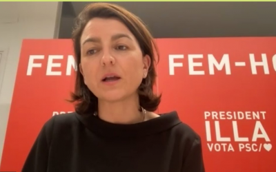 Eva Granados, en el primer acte digital de campanya del PSC de Sabadell | Cedida