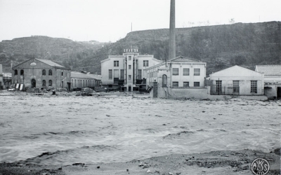 La fàbrica Grau S.A inundada després de les riuades de 1962 | Carlos Pérez de Rozas, AHS