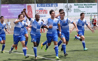 Imatge de la celebració del gol que va valer l'ascens | Pedro Salado