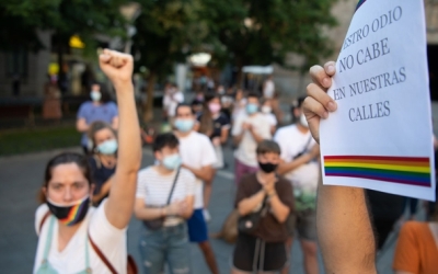 Una manifestació en contra de les agressions al col·lectiu LGTBIQ+ | Roger Benet