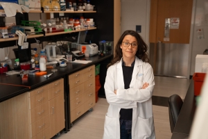 Cristina Puig-Saus, al seu laboratori/ Cedida