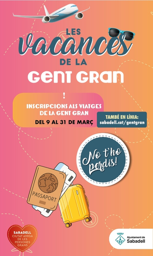 Vacances gent gran - Ajuntament de Sabadell 300x500