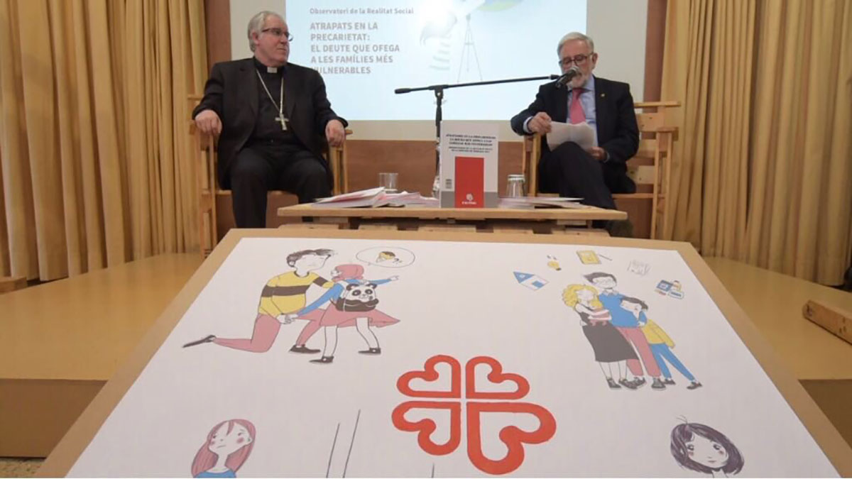 Mons. Josep Àngel Saiz i Salvador Obiols durant la presentació | Roger Benet 