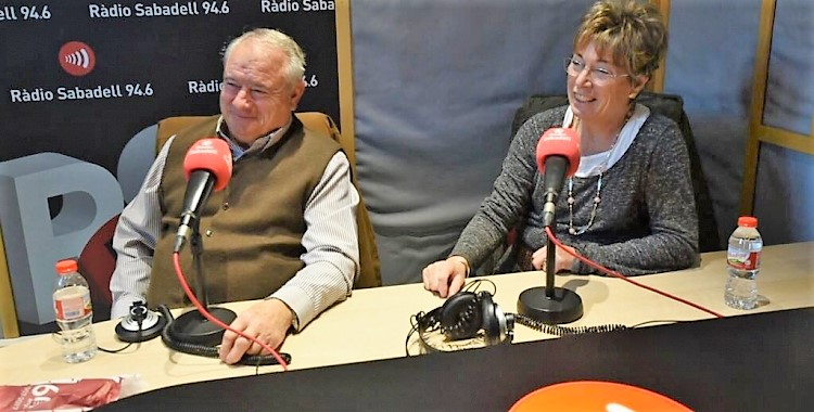 Ernest Llenas i Montserrat Avellaneda l'any 2018 a Ràdio Sabadell | Roger Benet