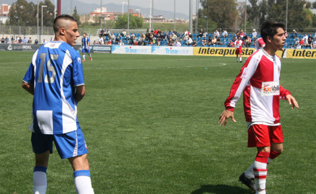 Tello en el seu primer partit com a sènior davant el Sabadell | Adrián Arroyo