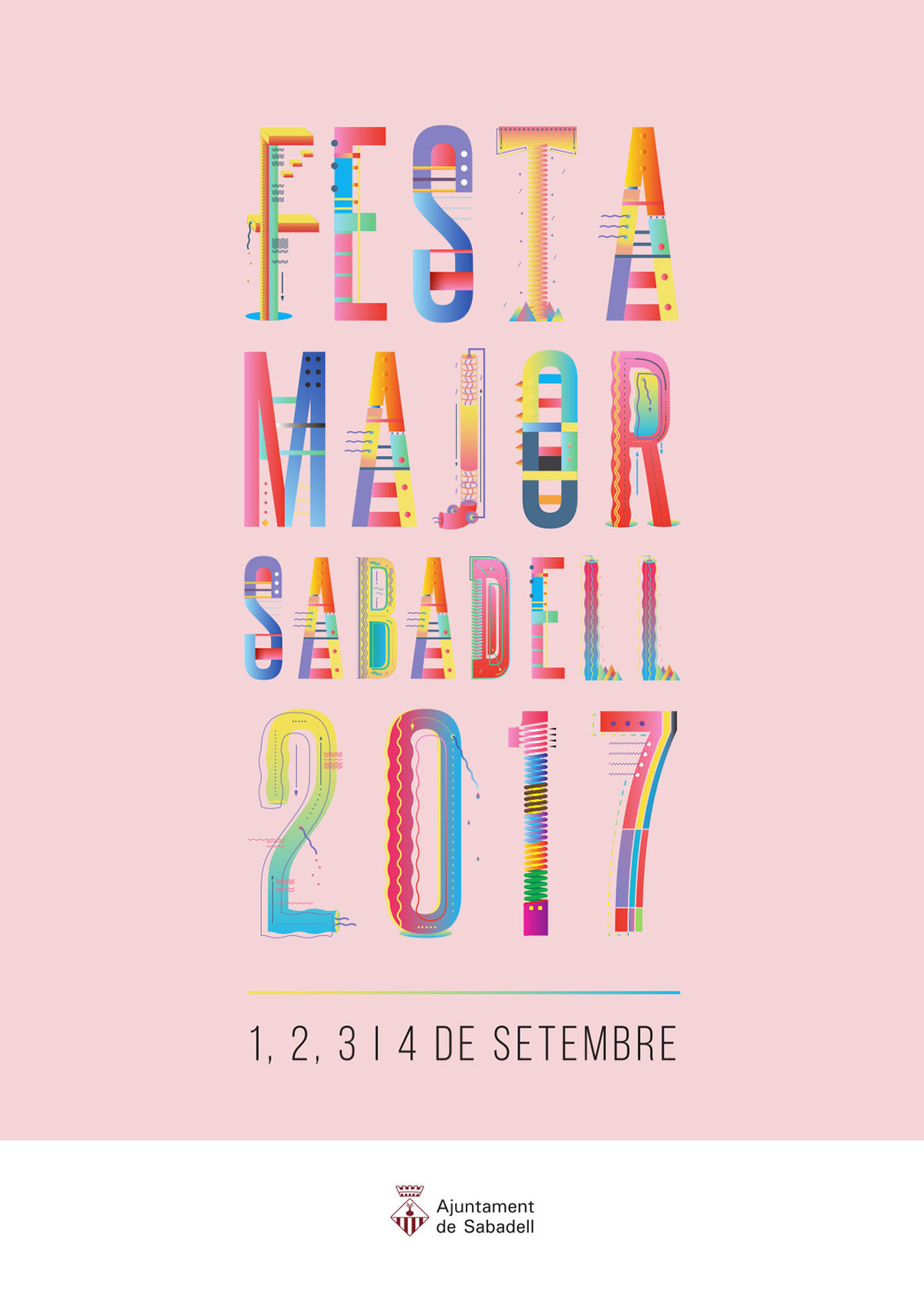 Cartell Festa Major 2017. "Hock" d'Héctor Casanovas. Foto: Ajuntament de Sabadell