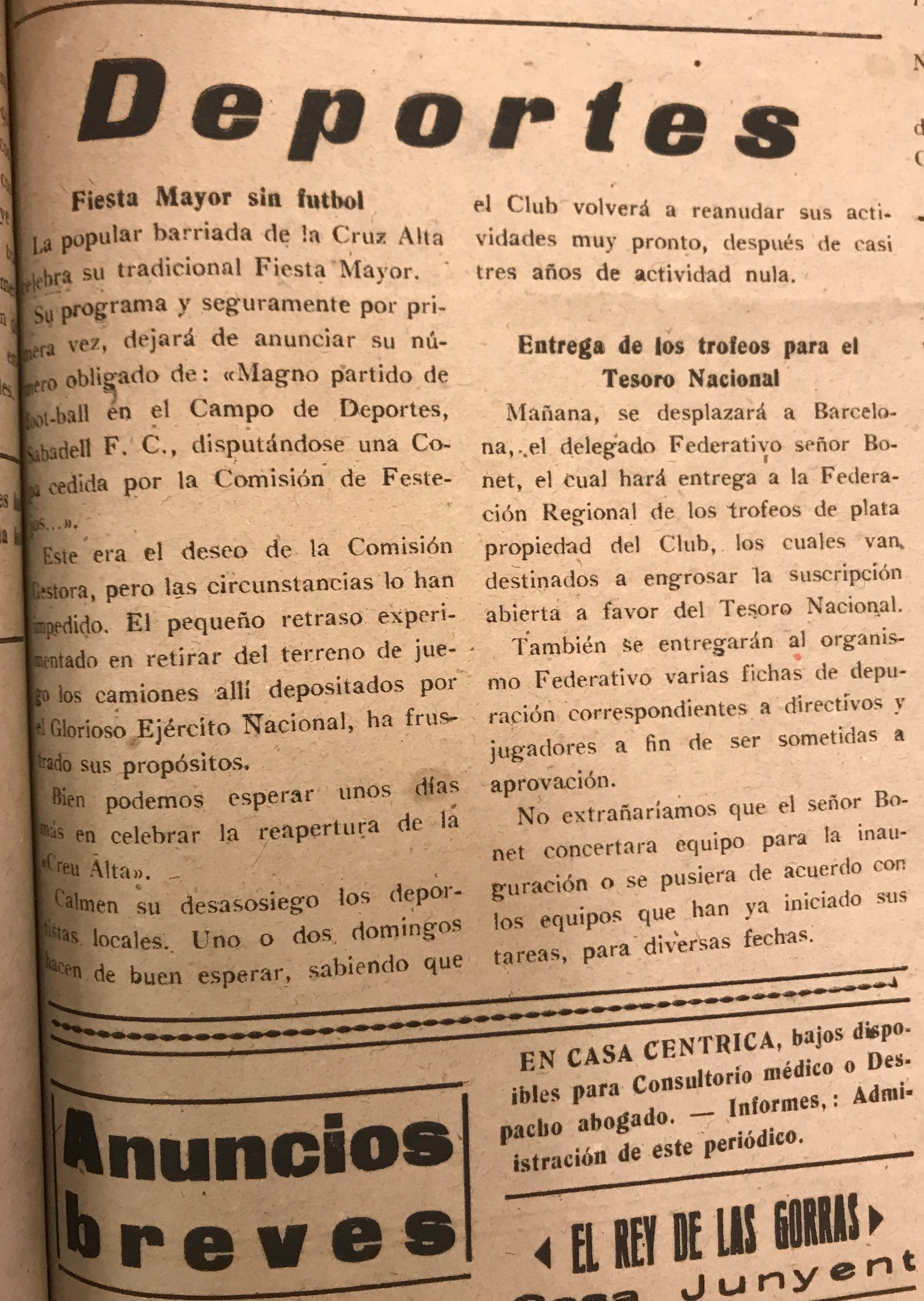Retall de premsa de 1939 | CESHistòria