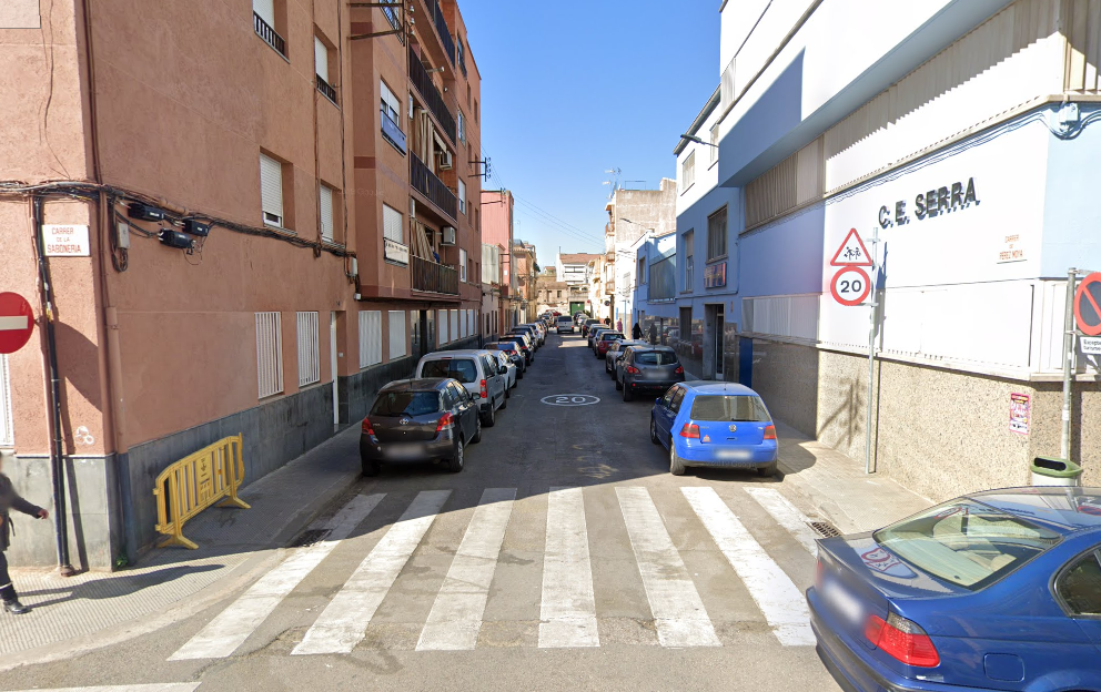El tram del carrer Pérez Moya que es pacificarà | Google Maps