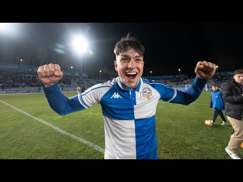 Entrevista a 'Miguelete' després del 5-0 al Marbella: "Em vaig obsessionar massa amb el gol"