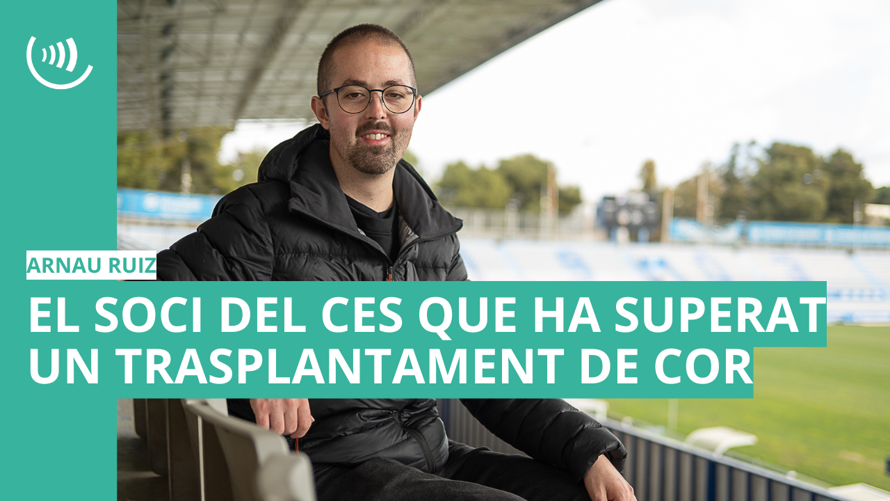 Arnau Ruiz, el soci del CE Sabadell que ha superat un trasplantament de cor