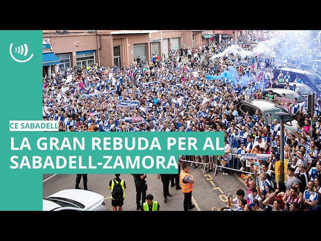La gran rebuda a la Nova Creu Alta per al Sabadell-Zamora