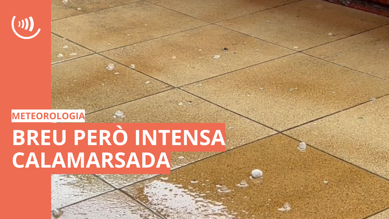 Breu però intensa calamarsada a Sabadell