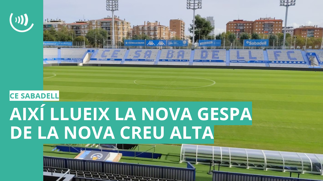  La nova gespa de la Nova Creu Alta, gairebé a punt