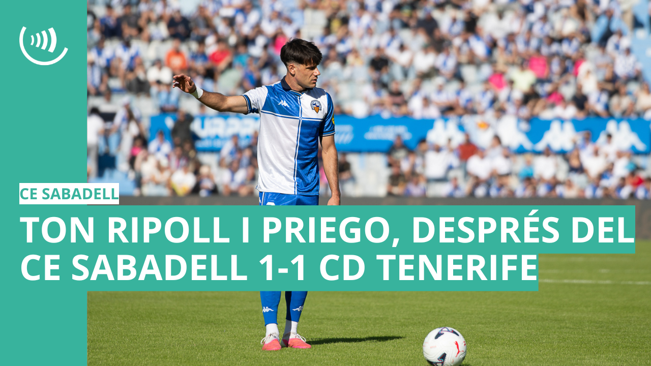 Ton Ripoll i Joel Priego, després del Sabadell 1-1 Tenerife