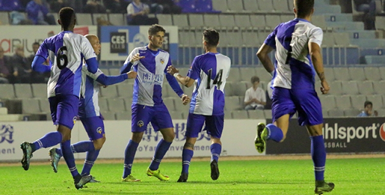 Batanero celebrant el seu gol contra el Lleida la passada temporada | Pedro Salado