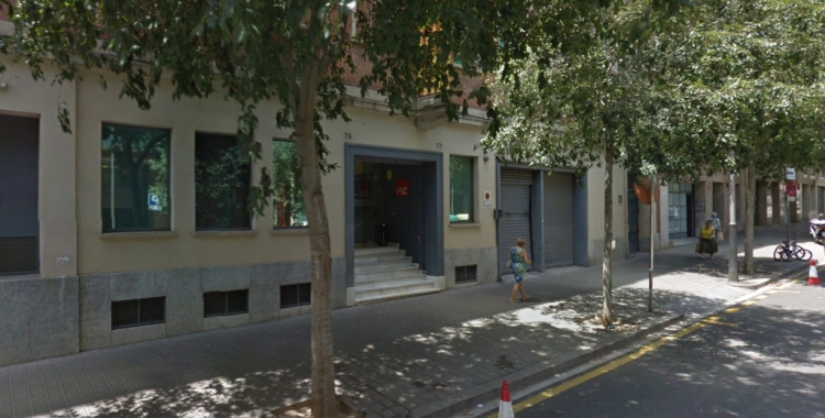 Exterior de la seu del PSC a Barcelona