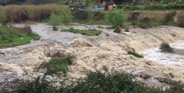 Riu Ripoll afectat per les pluges d'aquesta matinada