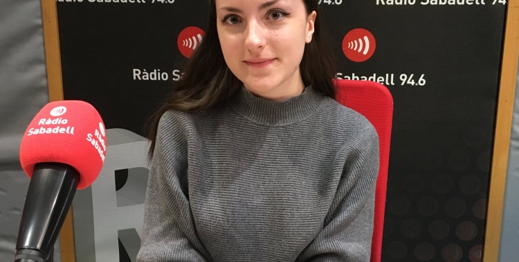 Paula Gallego durant l'entrevista a Ràdio Sabadell