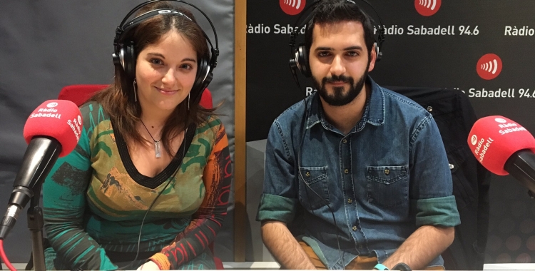 Mabel Rodríguez i Frederic Muniente, als estudis de Ràdio Sabadell