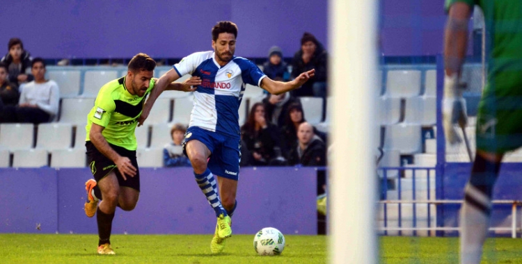 Ramon Verdú durant el partit de la primera volta contra l'Eldense