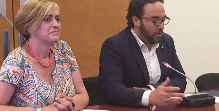 Marisol Martínez i Juli Fernández presentant la Festa de l'esport d'aquest any