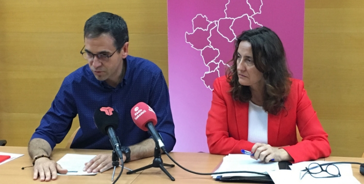 El president del Consell, Ignasi Giménez, i la presidenta de la Diputació, Mercè Conesa | Mireia Sans
