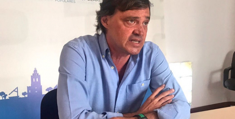 El portaveu del PP, Esteban Gesa, en una roda de premsa | Cedida