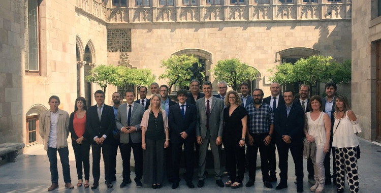 Recepció del president de la Generalitat al Natació Sabadell 