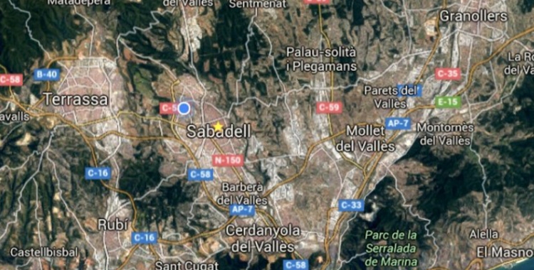 Mapa de les ciutats que integren els dos Vallesos