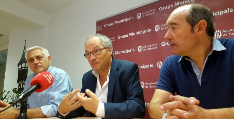D'esquerra a dreta: Toni Font, Carles Rossinyol i Josep Beltran