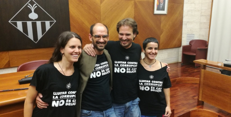 Els quatre regidors de la Crida al ple d'investidura de Maties Serracant | Juanma Peláez