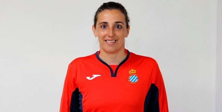 Mariajo Pons amb els colors de l'Espanyol