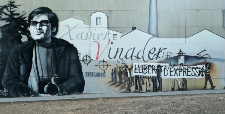 La darrera agressió al mural a Xavier Vinader 