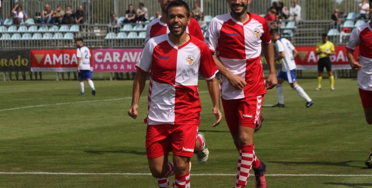 Felipe Sanchón celebrant el seu gol a Saragossa | Sendy Dihor