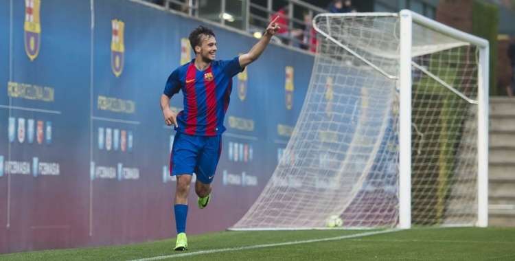 Jérémy Guillemenot en un partit amb el Juvenil del FC Barcelona