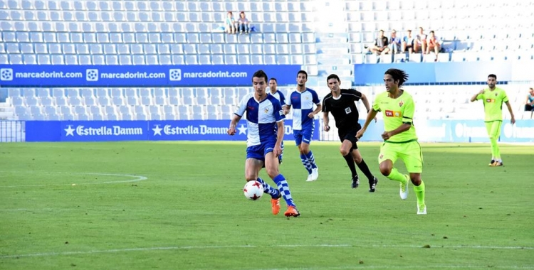 Pedro Capó en acció contra l'Elche en el partit de la primera jornada | Críspulo D.