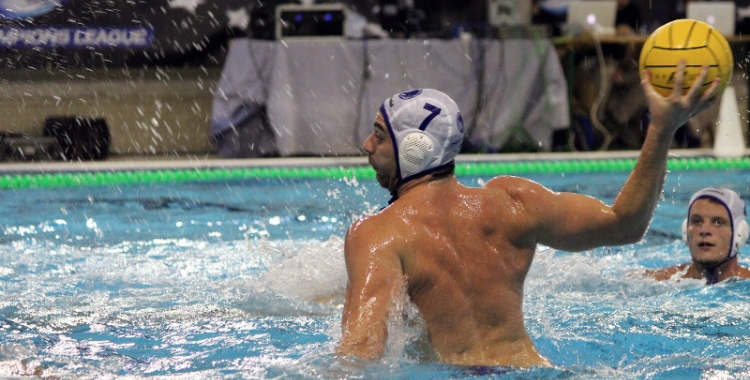 Gonzalo López-Escribano en un moment del partit a Can Llong