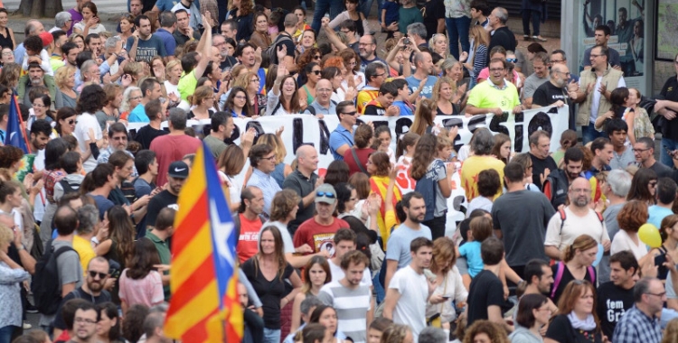 Participants en la manifestació d'avui/ Roger Benet