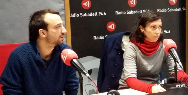 Vicens i Montlló, als estudis de Ràdio Sabadell/ Ràdio Sabadell