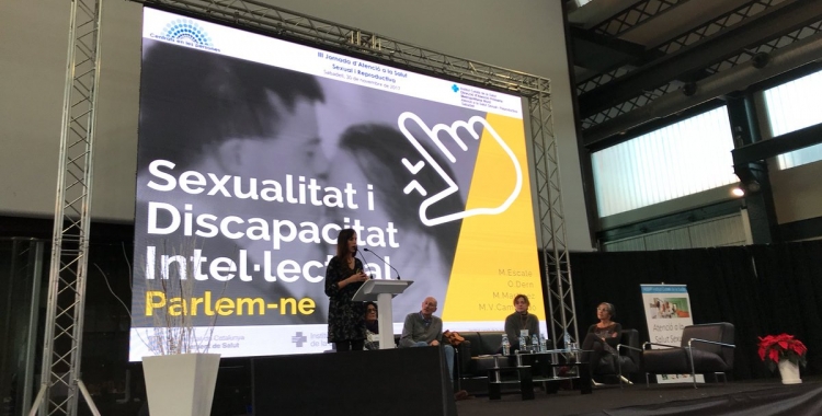 Ponència sobre "Sexualitat i discapacitat. Foto: Cristina Martínez @cmartinezbu