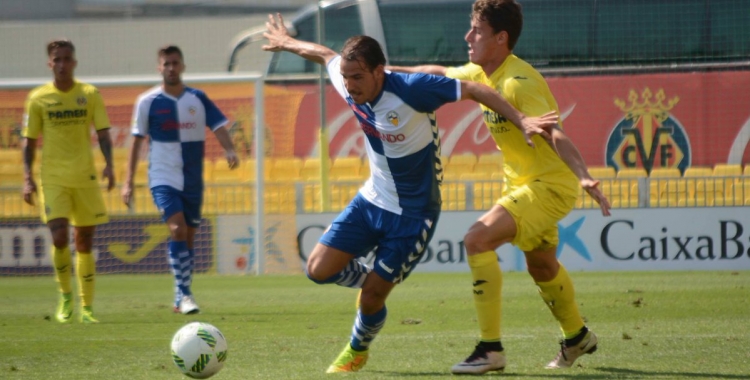 Imatge del partit entre Villareal B i Sabadell al Mini Estadi