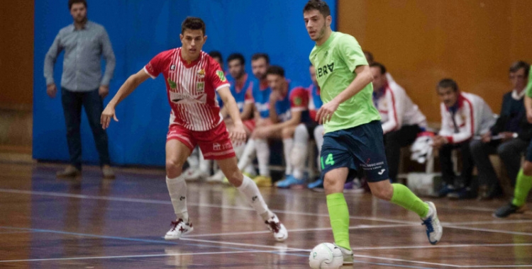 Oriol Comadran en un partit d'aquesta temporada